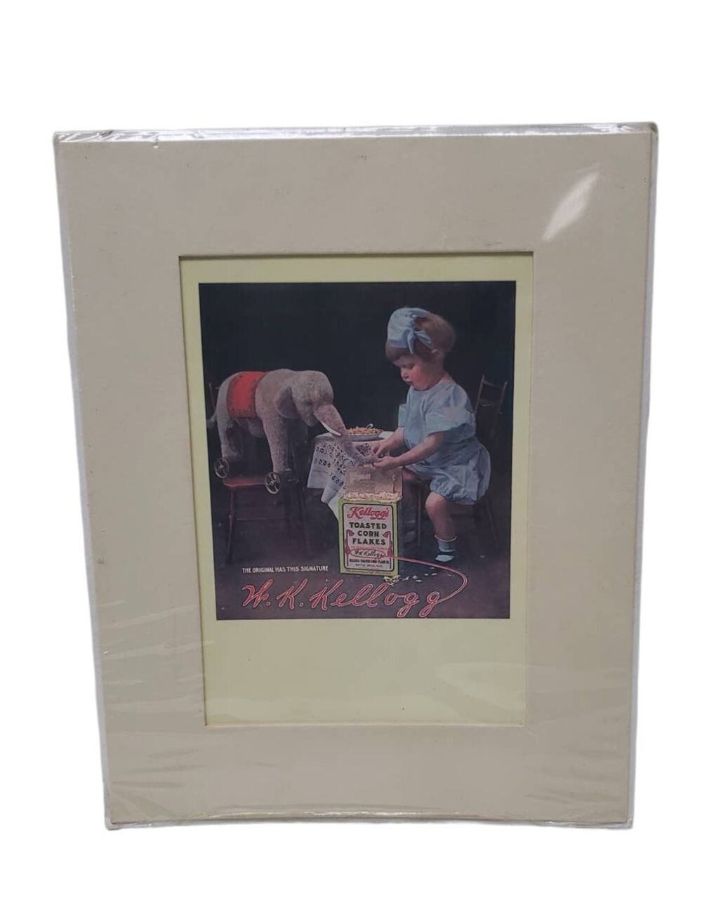 Vintage Kellogg Toasted Corn Flakes Girl Feeding Elephant Portal 1986 Rare Card